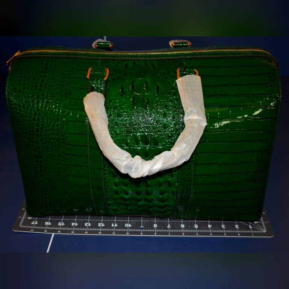 Green Travel Duffel Crocodile